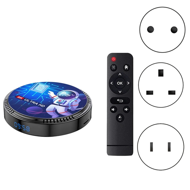 

ТВ-приставка TV98MAX, 2 + 16 ГБ, Allwinner H618, Android 12, 2,4 ГГц