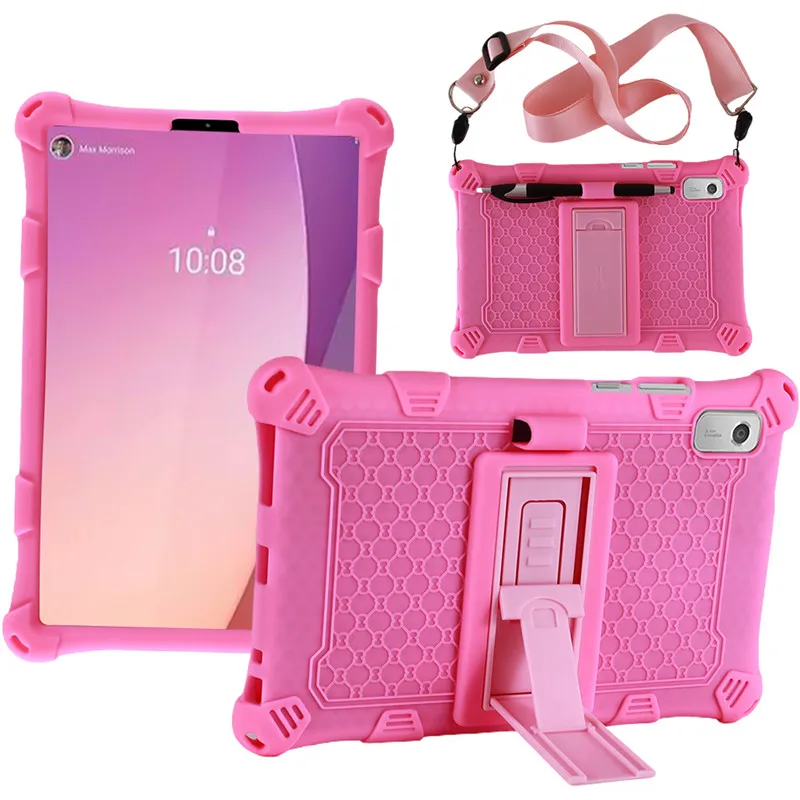 choque silicone kickstand crianças tablet capa para lenovo tab m9 9 
