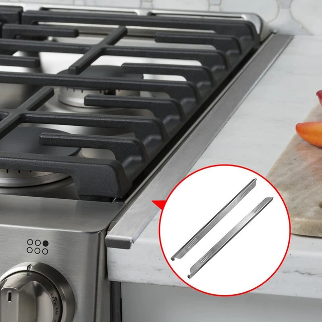 1 Pair Stove Gap Covers Stainless Steel Stove Counter Gap Cover Heat  Resistant Stove Top Protector Kitchen Oil-gas Slit Filler - AliExpress