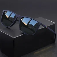 Lunettes de soleil carrées classiques pour hommes, confortables, légères, à monture noire, idéales pour les cadeaux de photographie de voyage 6