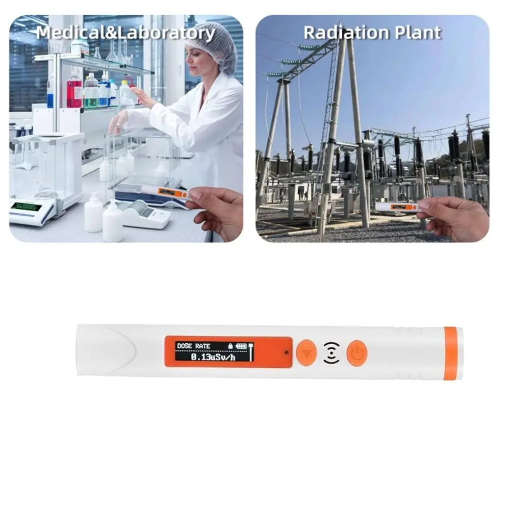 TYPE-C 휴대용 핵 방사선 검출기 펜형 휴대용 선량계 LCD 디스플레이 고감도 가이거 계수기 개인용