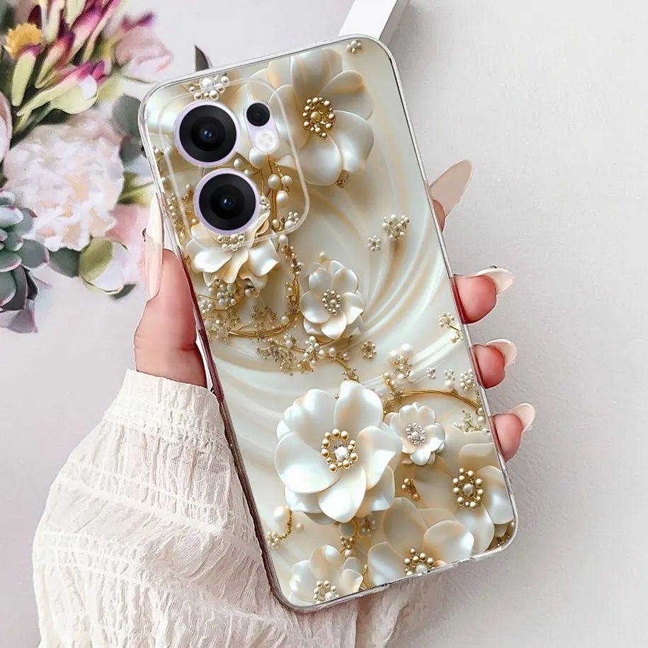 Stylish Floral Butterfly Transparent Silicone Case