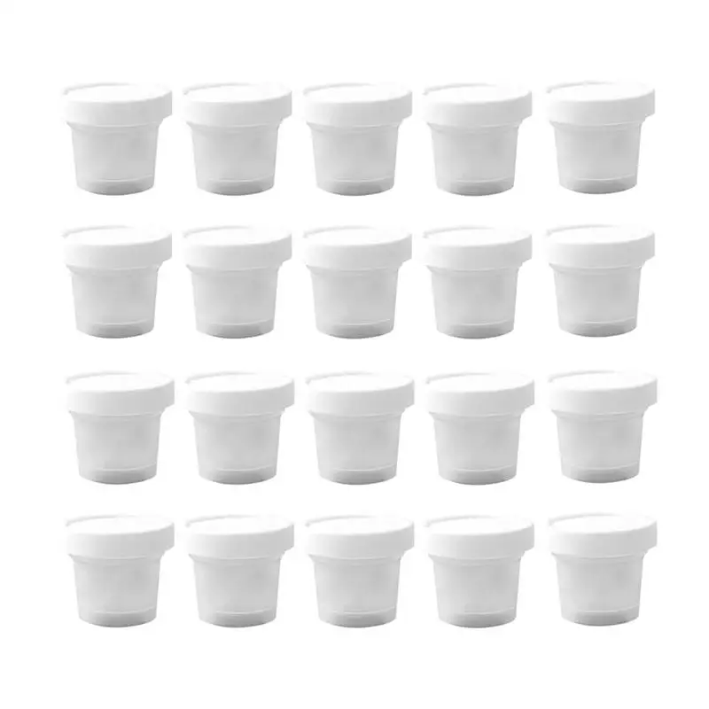 플라스틱 푸딩 컵, 무스 케이크 아이스크림 컵, 요구르트 디저트 컵, 뚜껑이 달린 음식 용기, 파티 용품, 100ml, 20 개