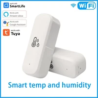 Tuya WiFi Temperature Sensor Home Automation Casa Smart Home Notification Room Thermometer And Humidity Supports Alexa Google