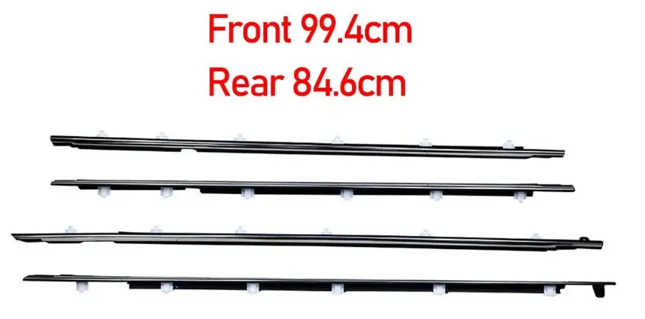 토요타 랜드크루저 LC80 LX450 1991-1998 4870mm 길이 75730-60020 용 4개 크롬 또는 블랙 윈도우 글래스 고무