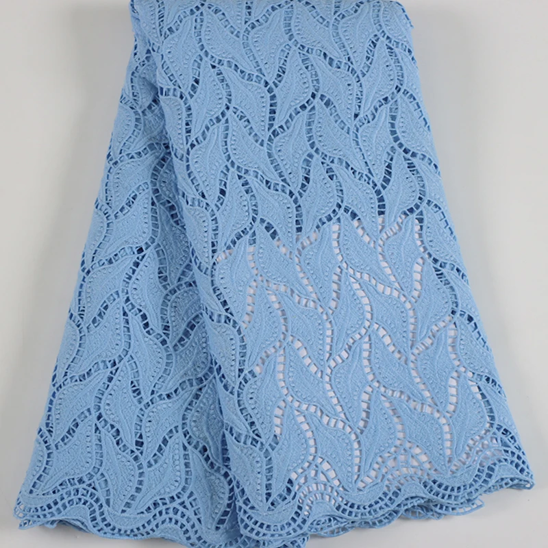 

Nigerian Water Soluble Lace Fabric 2022 High Quality African Guipure Cord 5 Yards Fabric French For Women Party Clothes Dresses