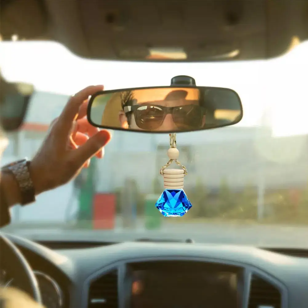 Diffusore di Oli Essenziali in Vetro per Auto, Bottiglia Profumata Ricaricabile con Tappo in Legno, Decorazione per Auto - Image 6