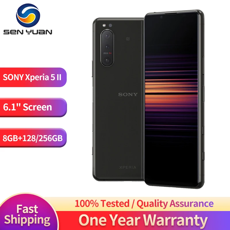 

Мобильный телефон Sony Xperia 5 II 5ii, телефон с идентификацией Φ Japan JV 8GB RAM 128/256GB ROM 6,1 "OLED Snapdragon Восьмиядерный телефон, оригинал