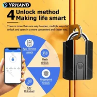 IP67 TTLock Bluetooth APP Smart Padlock Fingerprint Lock Keyless Mini Bag with Aleax Google Home Electronic Door Lock - Image 3