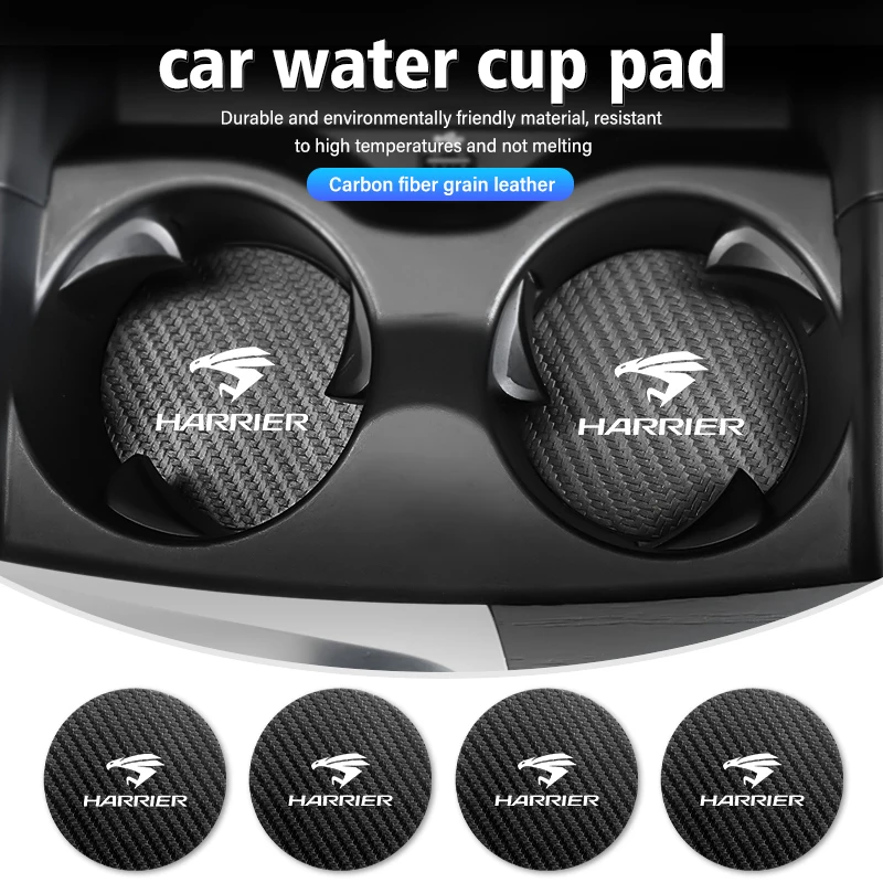 Universal Car Coaster Anti-Slip Carbon Cup Pad Bottle Holder Mat For Toyota Harrier 30 60 80 XU30 XU60 XU80