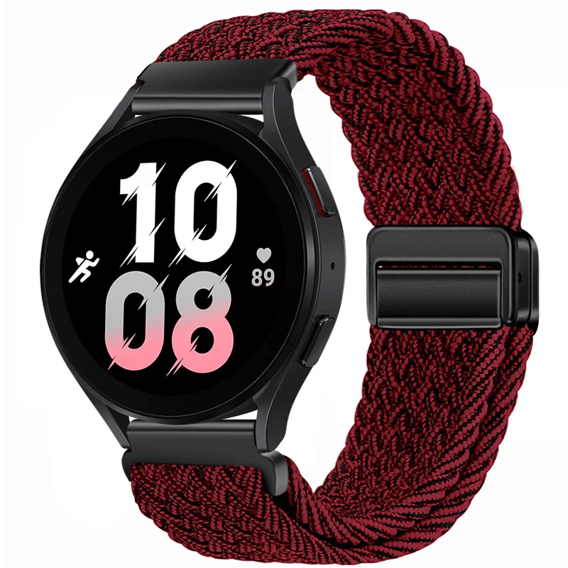 Adjustable Magnetic Buckle Nylon Strap with Metal Accents - Available in 22mm & 20mm Sizes