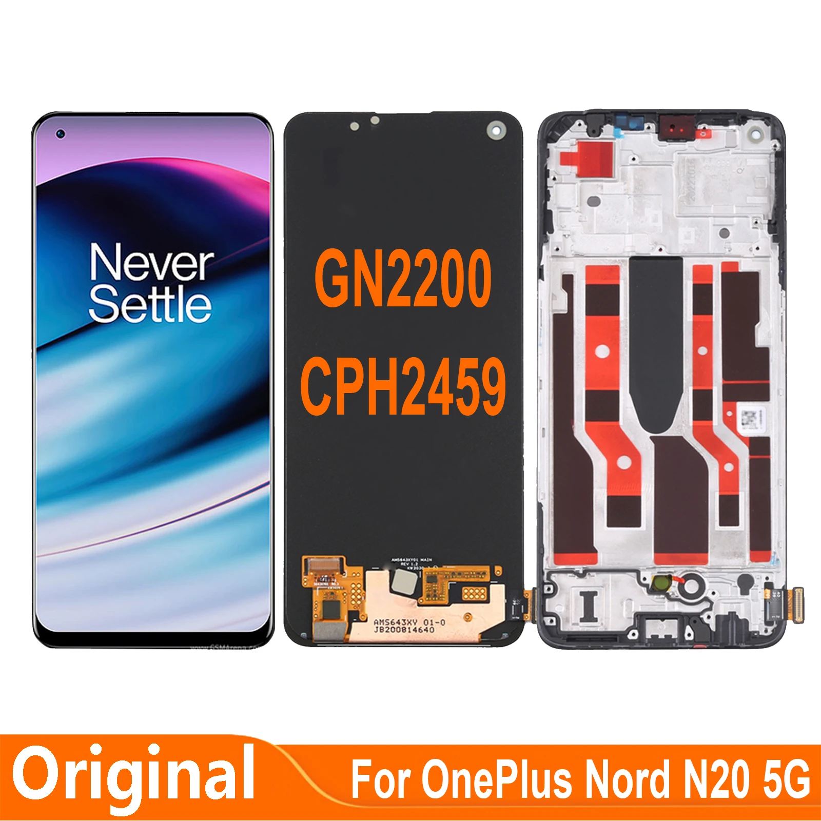 

Original AMOLED For Oneplus Nord N20 5G GN2200 CPH2459 LCD Display Touch Screen Digitizer Assembly