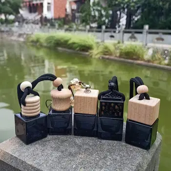 1Pc Auto Profumo Bottiglia Vuota Ciondolo Fragranza Diffusore di Olio Specchietto retrovisore Interni Auto Auto Montato Profumo Appeso Bottiglia Vuota