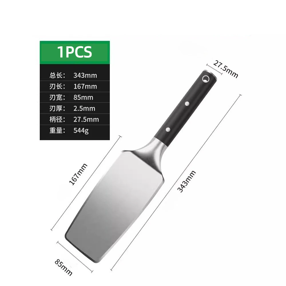 Stainless Steel Bricklayer's Knife Tiler's Brick Chopper Double Sided Thickened Straight Handle Wall Cutting Masonry Knife