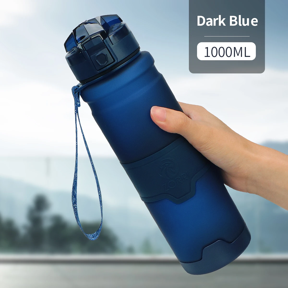 BPA Free Sports Water Bottle 1000ml Outdoor Travel Portable Bottle Leakproof Ecofriendly Plastic Drinking Bottles For Fruit Tea