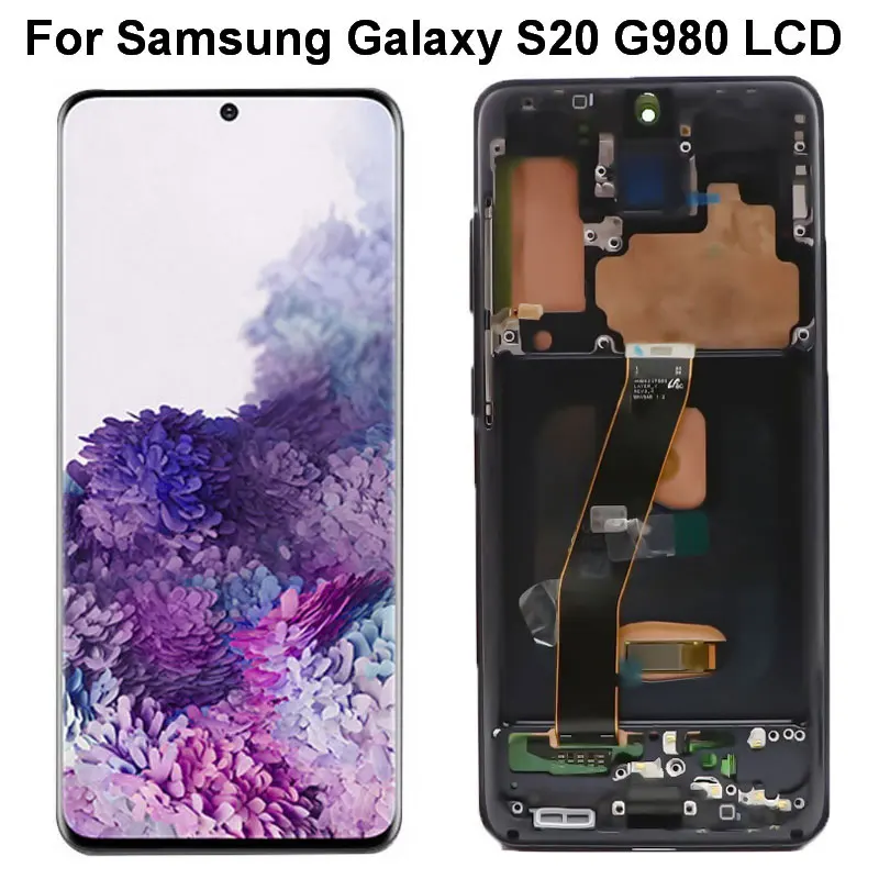 

For Samsung Galaxy S20 Lcd Screen G980 G980F SM-G980F/DS 6.2“ LCD SUPER AMOLED Display With Touch Screen Digitizer Assembly