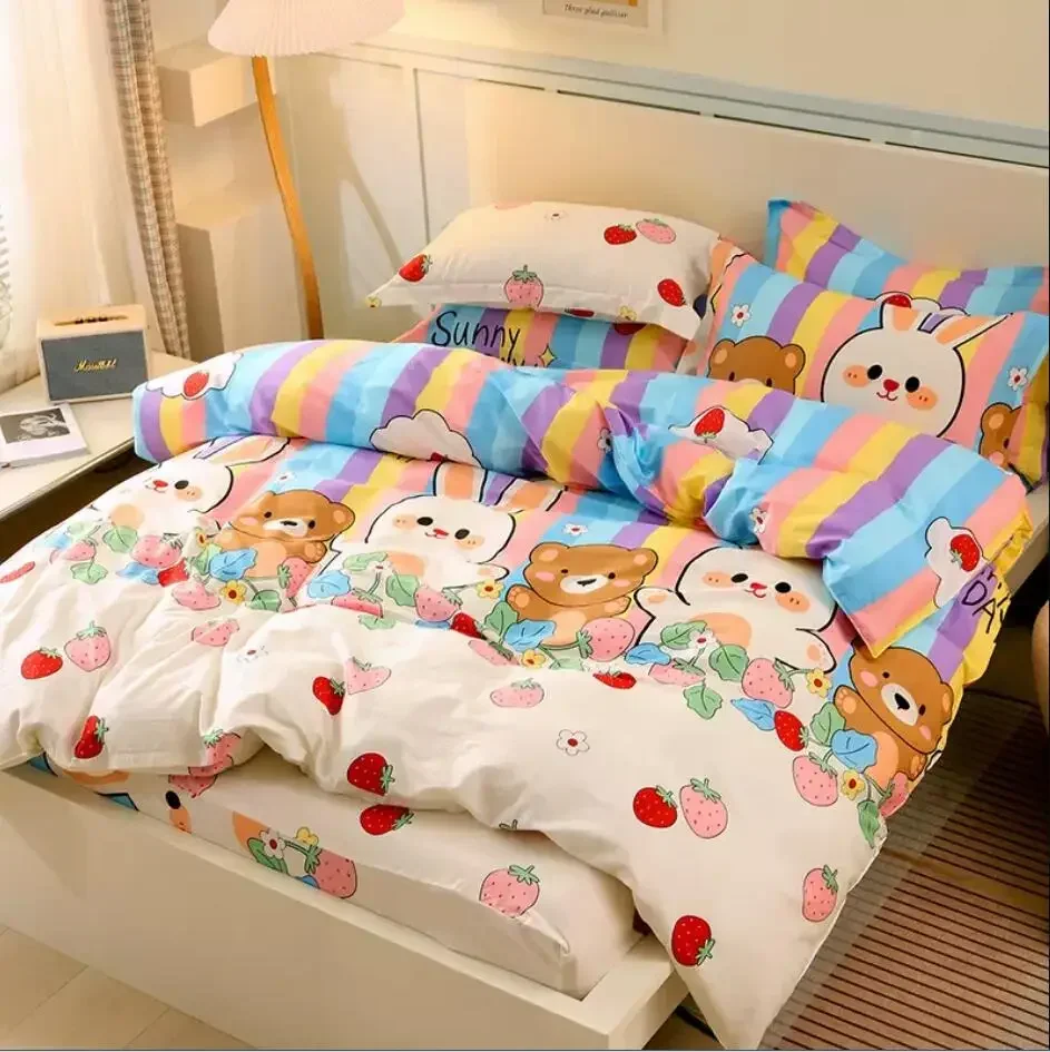 

Custom Size Available 100% Cotton Duvet Cover Set Double Kids Bed Quilt Cover Set Comforter Covers Pillowcase Bedding Set B85C