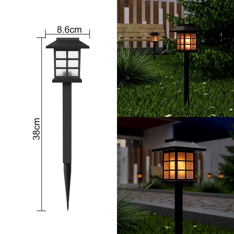 Solar Garden Flame Lights Outdoor Waterproof Landscape for Yard Patio Walkway Driveway Decor Solar Lawn Lamp Lighting