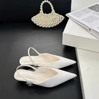 Sandales d'été à bout pointu pour femmes, chaussures à talons hauts, mode Banquet, robe de fête de mariage, escarpins de styliste, 2025 3