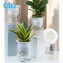 Self - Watering Indoor Planter with Absorbent Cotton Rope (Good Morning Pot)