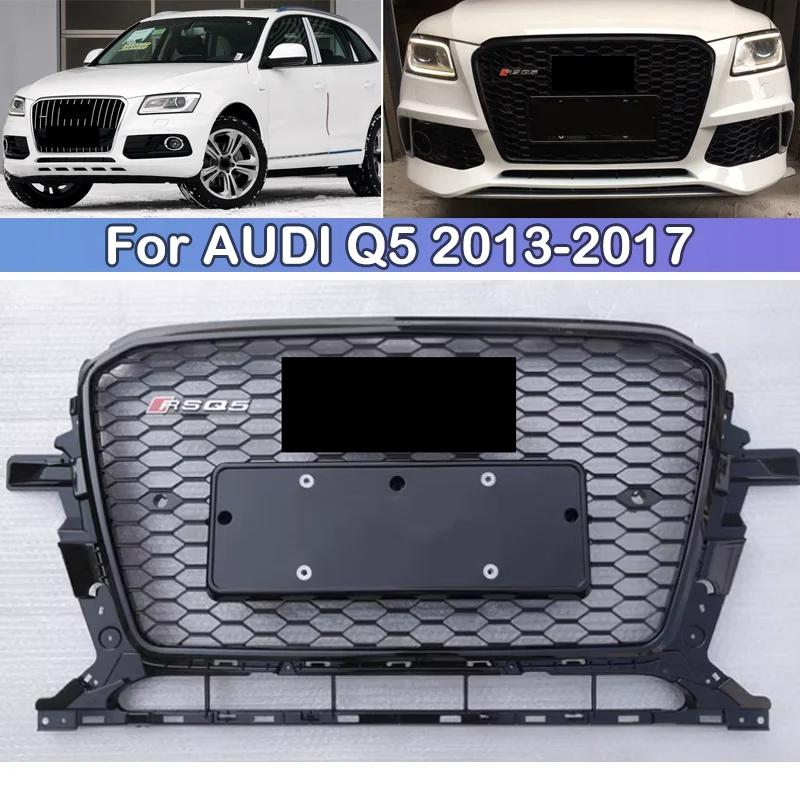 

DCGO для AUDI Q5 2013 2014 2015 2016 2017 передний бампер Гриль маска радиатор решетка Средний сетчатый гоночный гриль