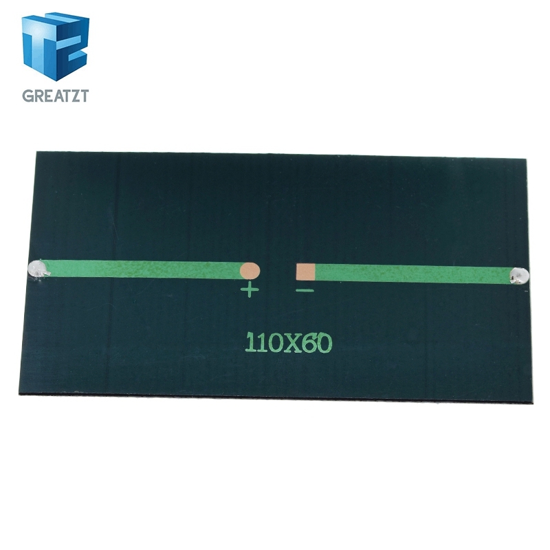 GREATZT 6V 160mA 0.96W Solar Panel 110X60MM Standard Epoxy Polycrystalline Silicon DIY Battery Power Charge Module Mini Solar