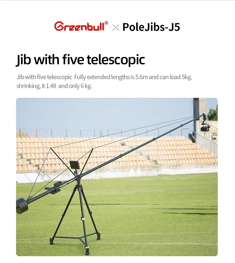 Greenbull PoleJibs-J5 지브 휴대용 암, DSLR 카메라 지브 크레인 암, DJI R2 RS3 PRO RS2 용