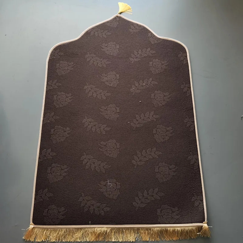 Prayer Mat for Muslim,Ramadan Flannel Carpet,Worship Kneel Embossing Floor Carpet,Non-slip Portable Travel Prayer Rug,Eid Gift