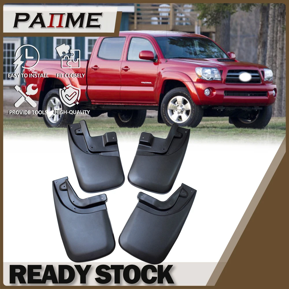 

Car Mud Flaps For Toyota Tacoma 2005 2006 2007 2008 2009 2010-2015 Mudguard Splash Guards Front Rear Fender Mudflaps YC101002