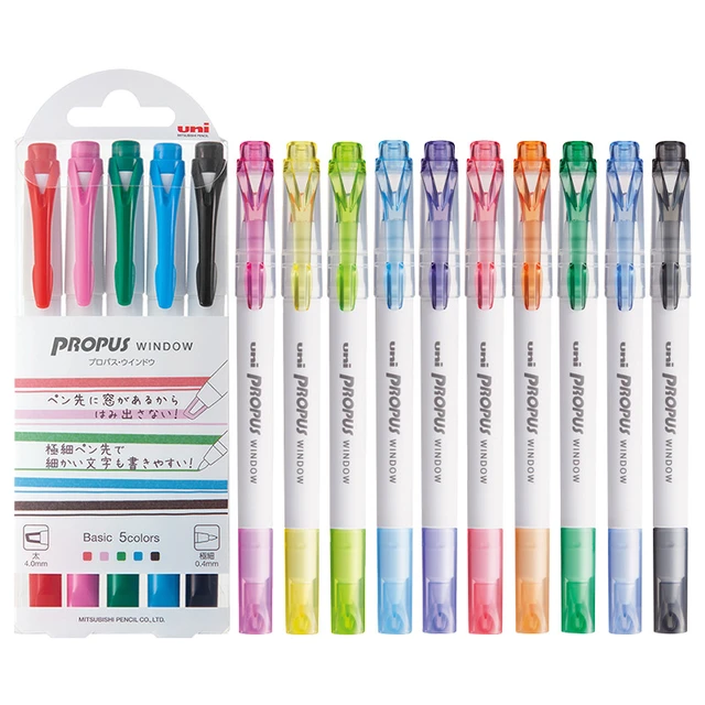 Uni PUS-103T Highlighter Pen Propus Window Twin Tip Marker Pen Japan -  AliExpress