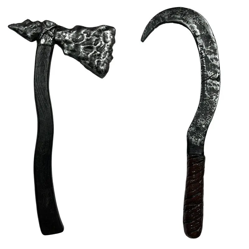 Plastic Axe Bent Hook Props Alien Skull Sickle Skull Ghost Axe Dress Up Party Weapons & Equipment Props