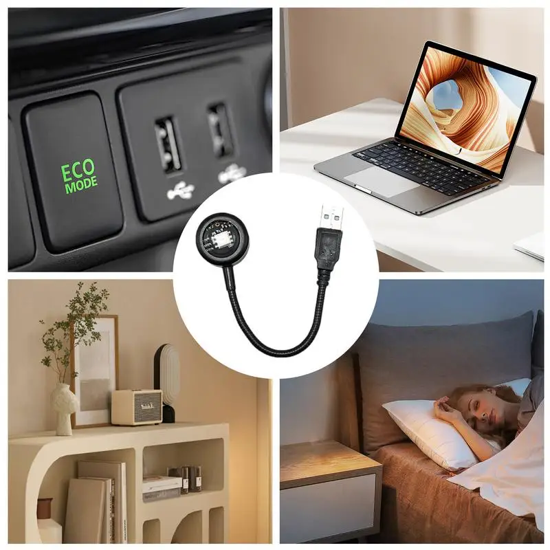 선셋 램프 태양 햇빛 일출 램프, USB 충전, 7 가지 색상 램프, 푸시 단추 포함, 360 도 회전 램프, 플러그 앤 플레이