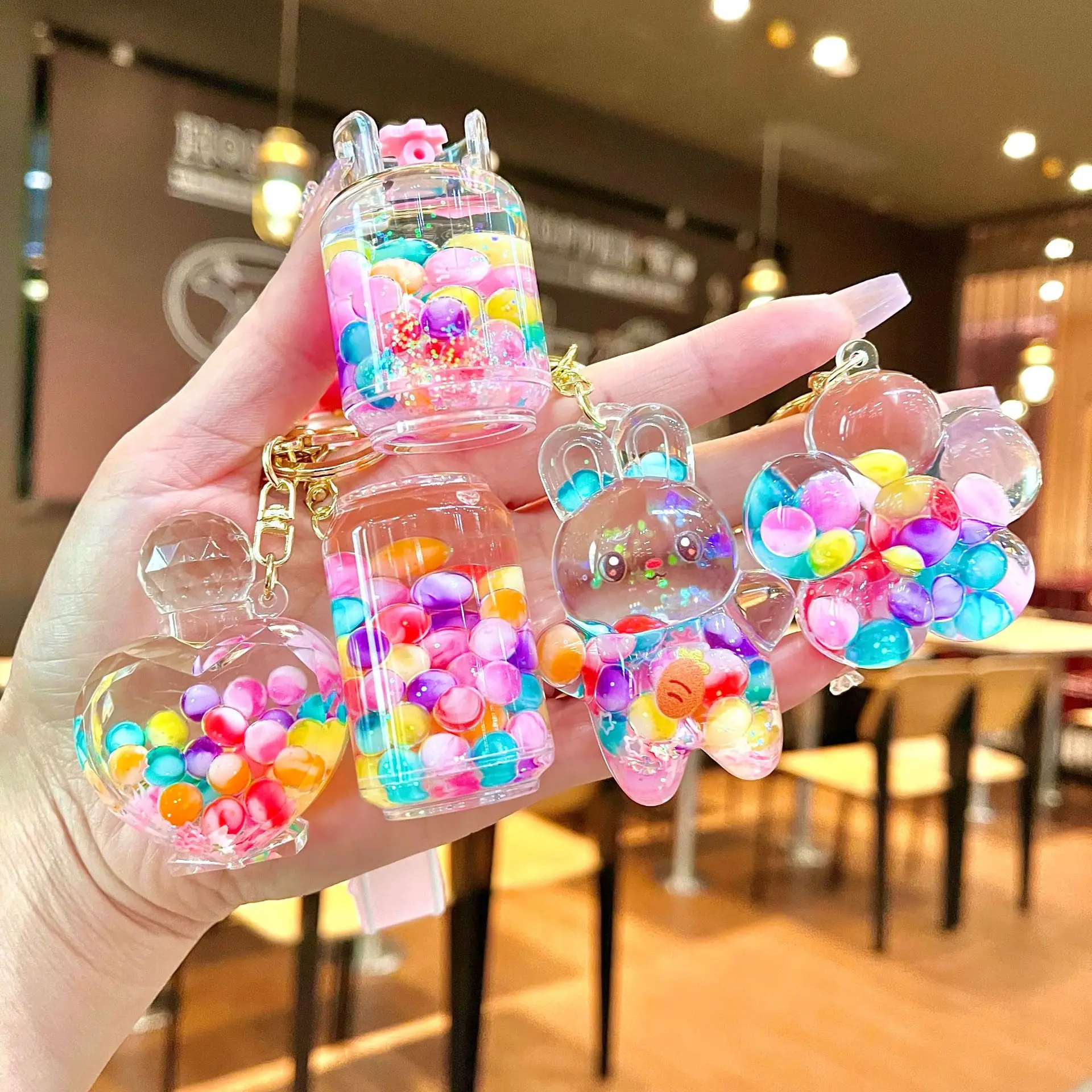 

Fashion DIY Liquid Accessories Acrylic into the Oil Quicksand Drift Bottle Luminous Jewelry Cell Phone Package Pendant Gift