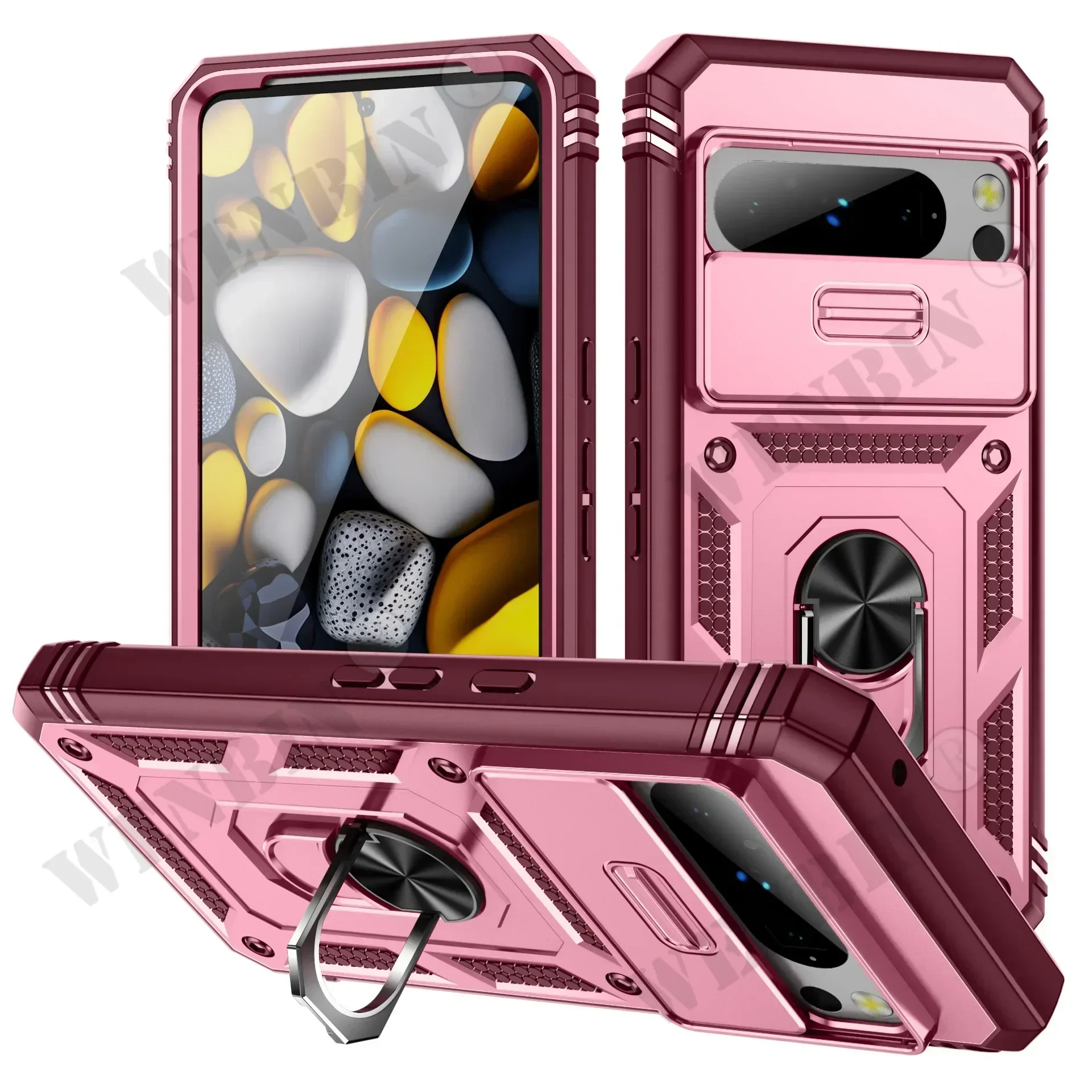 Heavy Duty Case with 360-Degree Kickstand and Camera Cover