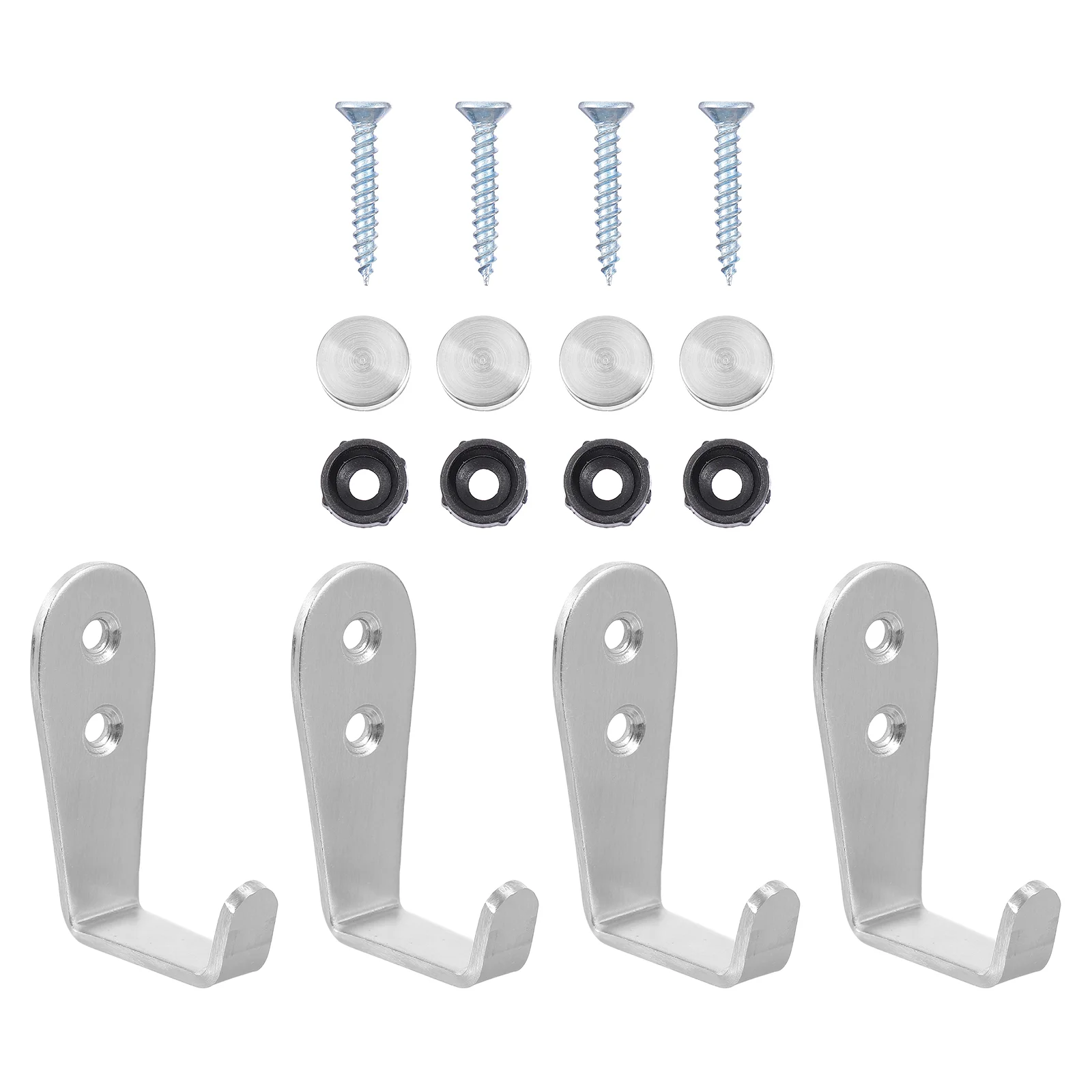 

4 шт. крючок из нержавеющей стали, крючки с одним зубцом, сверхпрочная вешалка для шляпы, настенное крепление