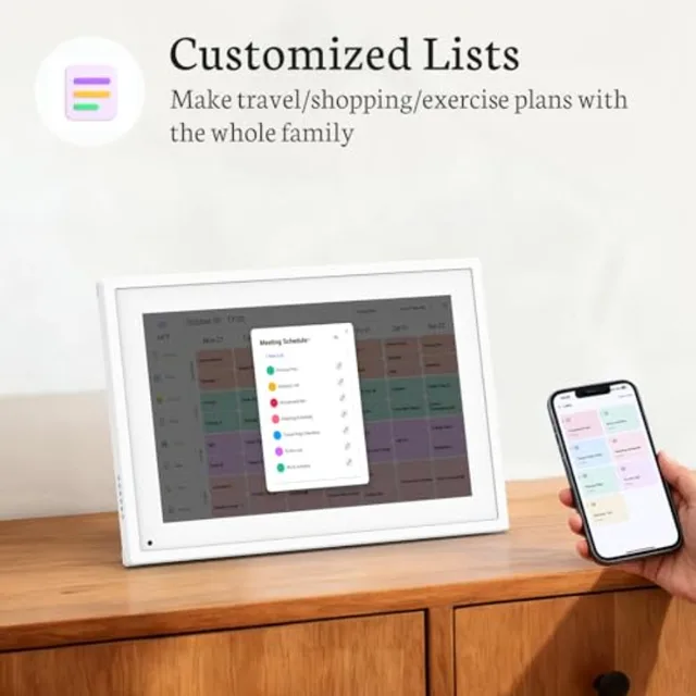 Digital Calendar, Touch Screen Smart Calendar Interactive Display, Chore Chart, to-Do List, Meal Planner, Electronic Planner wi