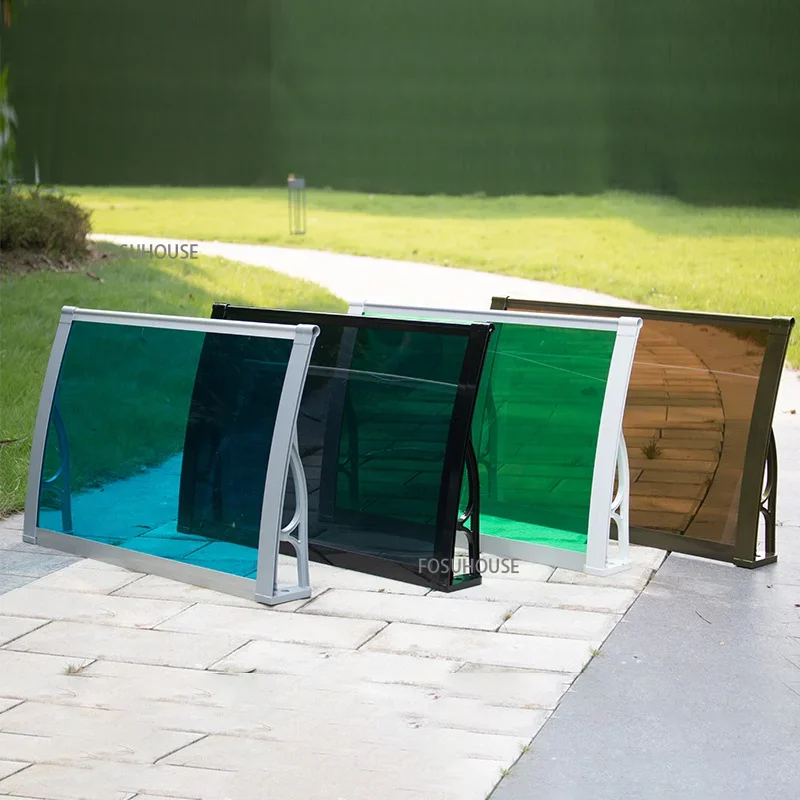 투명한 방수 PC 보드 정자 알루미늄 합금 브래킷, 차양 야외 창문 발코니, 조..