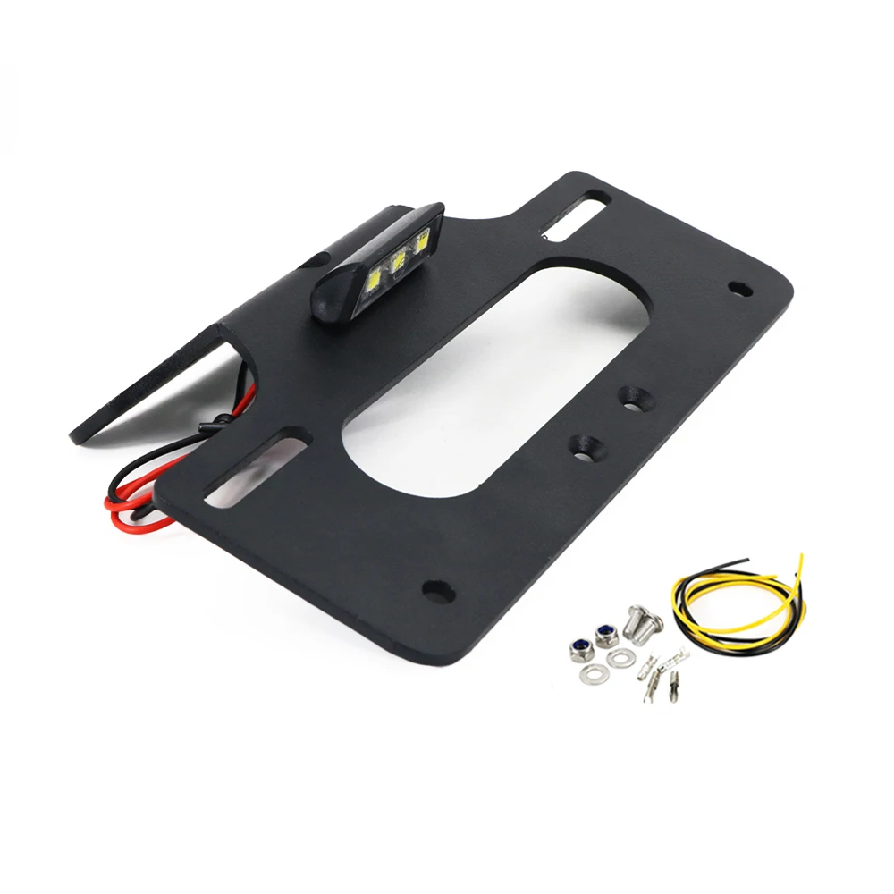 DHAEY License Plate Bracket For Harley Chopper Bobber Motorcycle – Rear Aluminum Plate Holder, 7x4 Inches, Universal Fit For Most Bikes – Easy Install, Custom Style - View #5