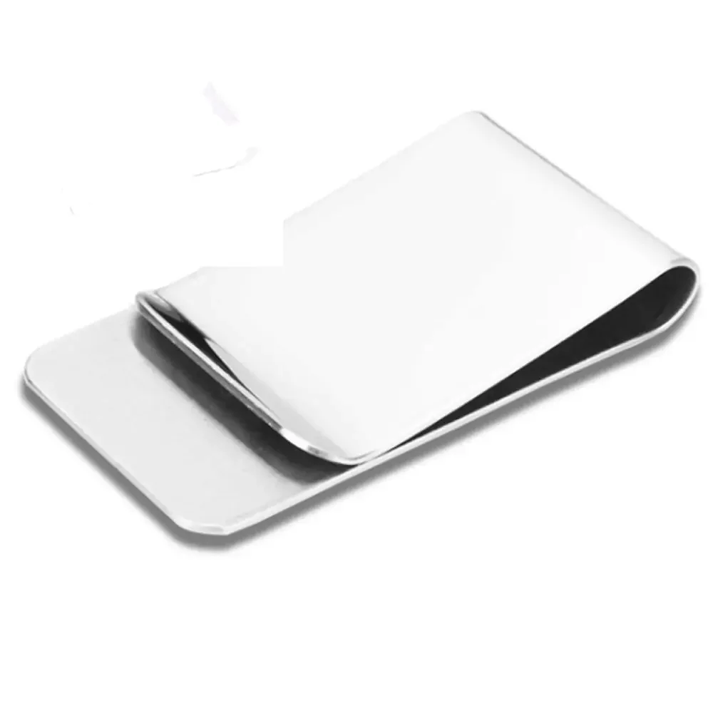 High Quality Hot Sale Metal Clip Slim Pocket Credit Card ID Clip Stainless Steel Money Clip Wallet Cash Clamp Men Purse 4