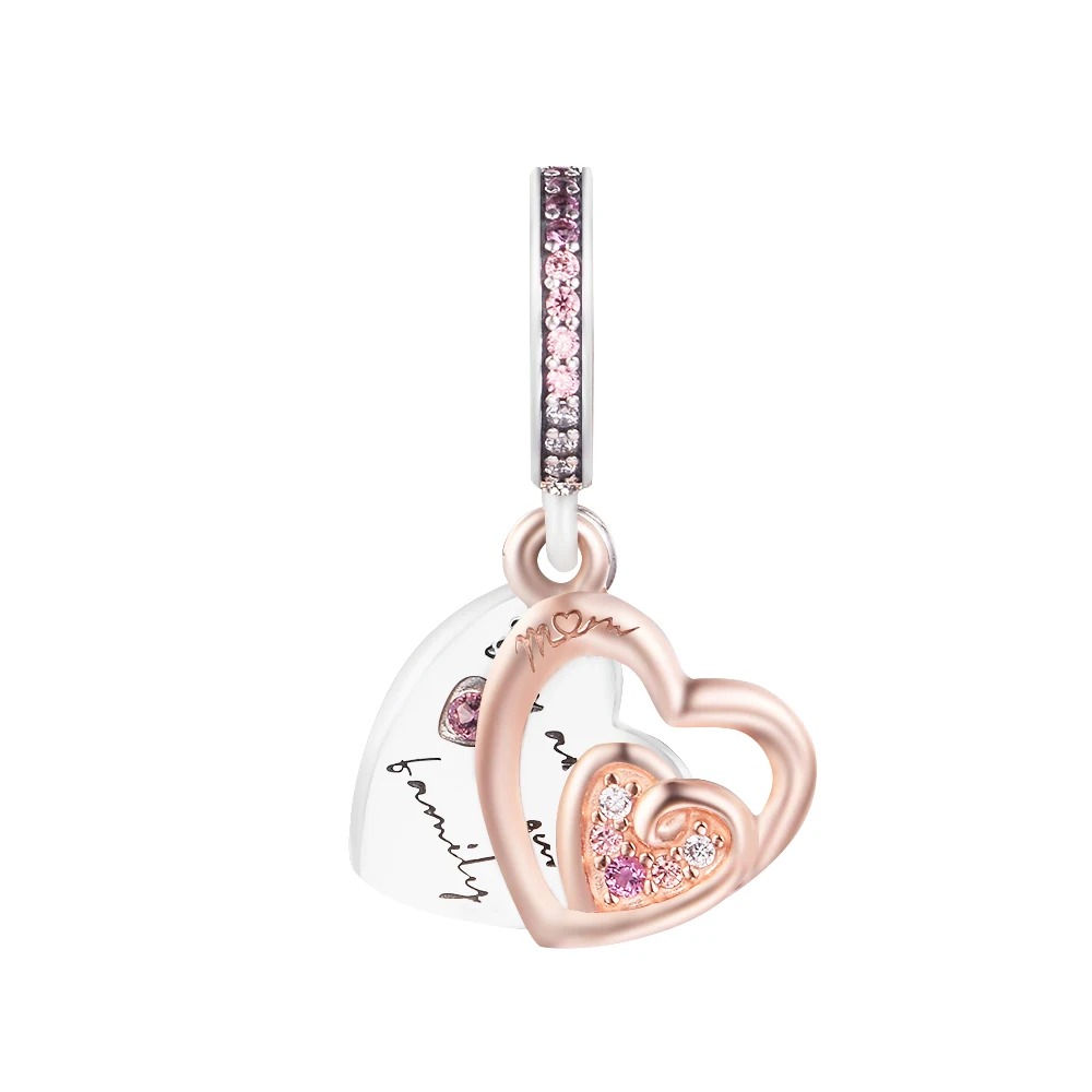 

925 Sterling Silver Female Mother's Day 2022 Friends Free Shipping Women Love Bracelets Charms for Jewelry Making