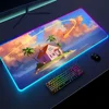 1pc Japan Anime D-Dragon Balls XXL RGB Gaming Mouse Pads HD Black Gamer Accessories Large LED 3