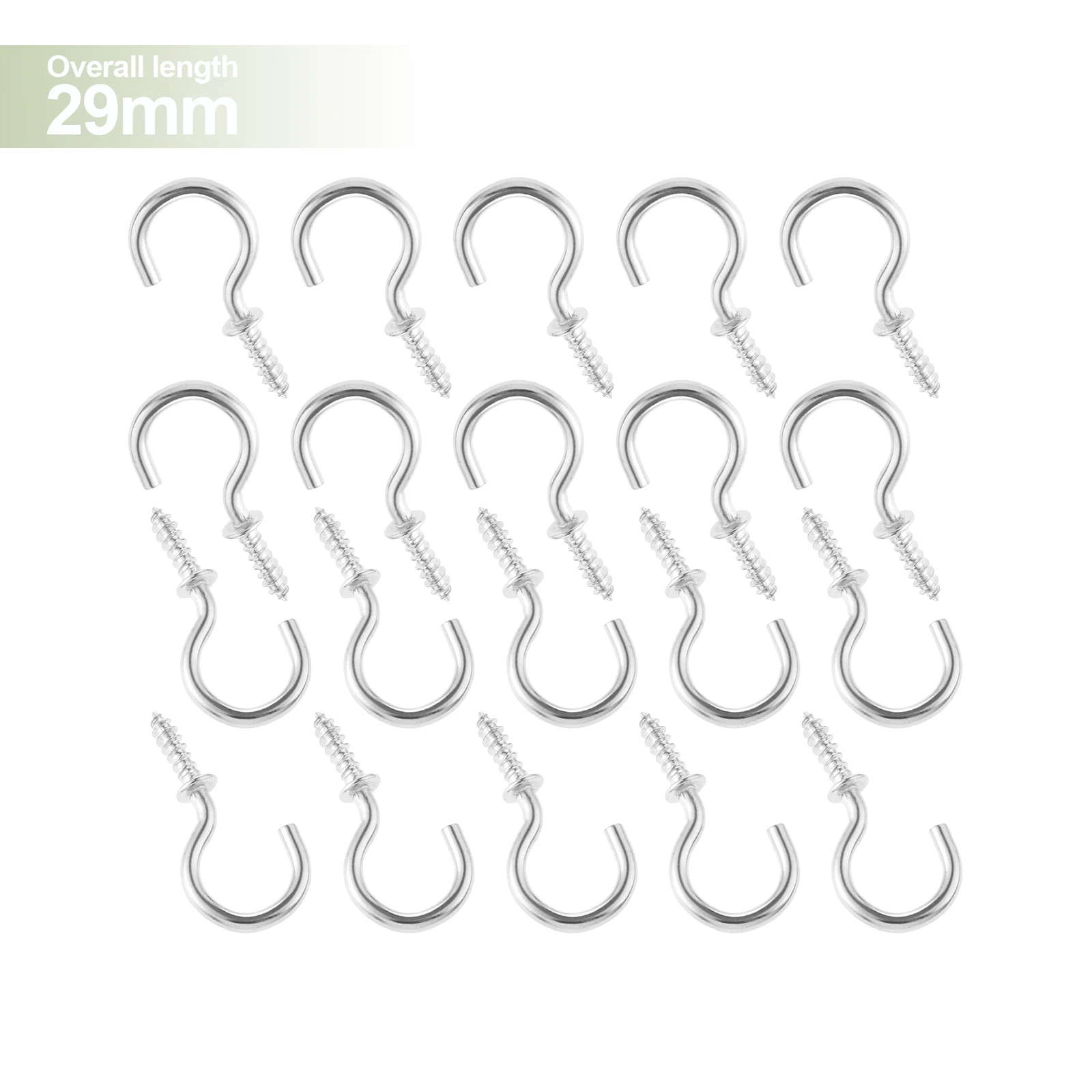 Garden Vine Wire 3mm Thread Dia Eyelet Screw Eye Hook Gold Tone 50pcs - Gold Tone