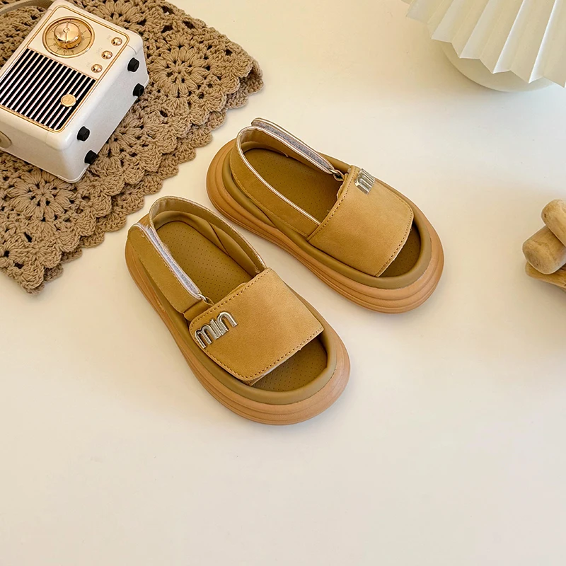 Korean Style Children Sandals Summer New Simple Design Boys Sandals Fashion Colorful Girls Hook & Loop Shoes sandalias niña 3