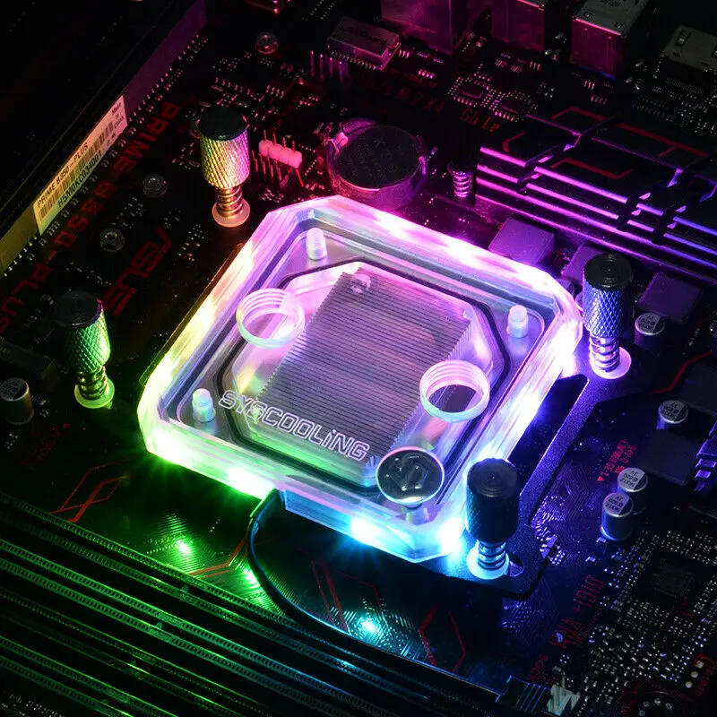 

OCOCOO CPU Water Cooling Block With 5V RGB Lamp Effect For DIY Computer Modding Suitable AMD AM4 Ryzen Compatible 3/5/7/9 C55W