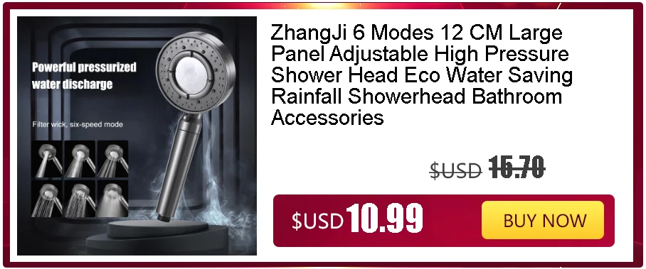 ZhangJi New Propeller Driven Shower Head with Stop Button and Cotton Filter Turbocharged High Pressure Handheld Shower Nozzle