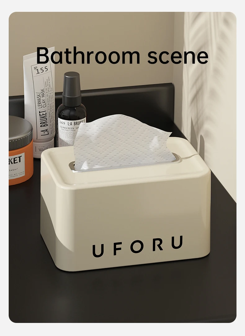 UFORU Spring Papierhandtuchbox für den Haushalt, Wohnzimmer-Tisch-Papierbox, kreative, hochwertige, luxuriöse Desktop-Box – Detail 6