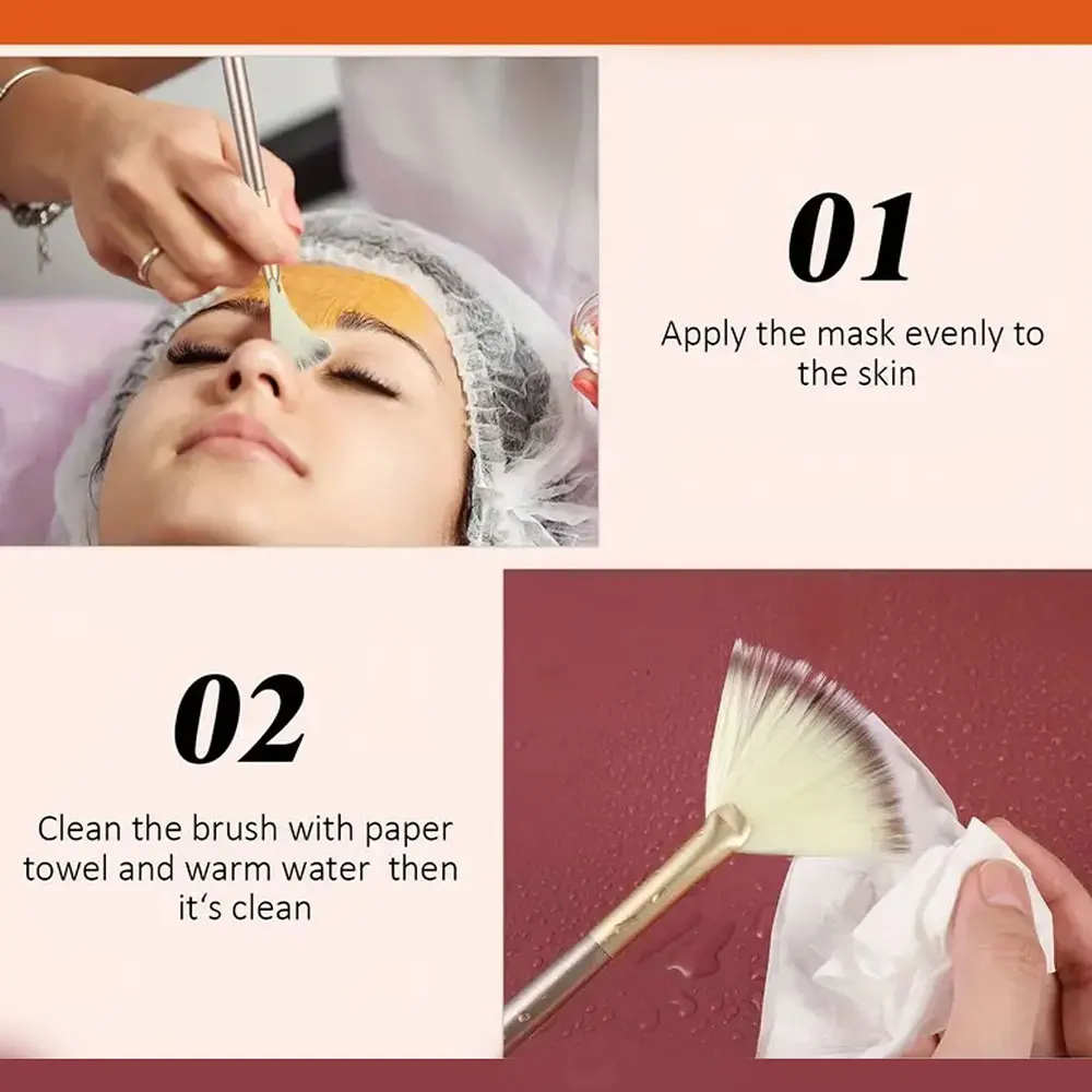 1/3/5/9Pcs Slim Soft Facial Fan Brush,Makeup Cosmetic Multi Use,Mask Brush Makeup Brush Tool Set 4