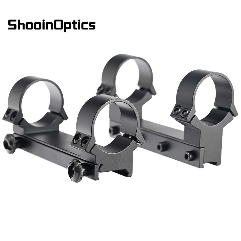 Shooin Optics Mount Ring 25.4mm 30mm Tube 11mm Dovetail 20mm Weaver Base