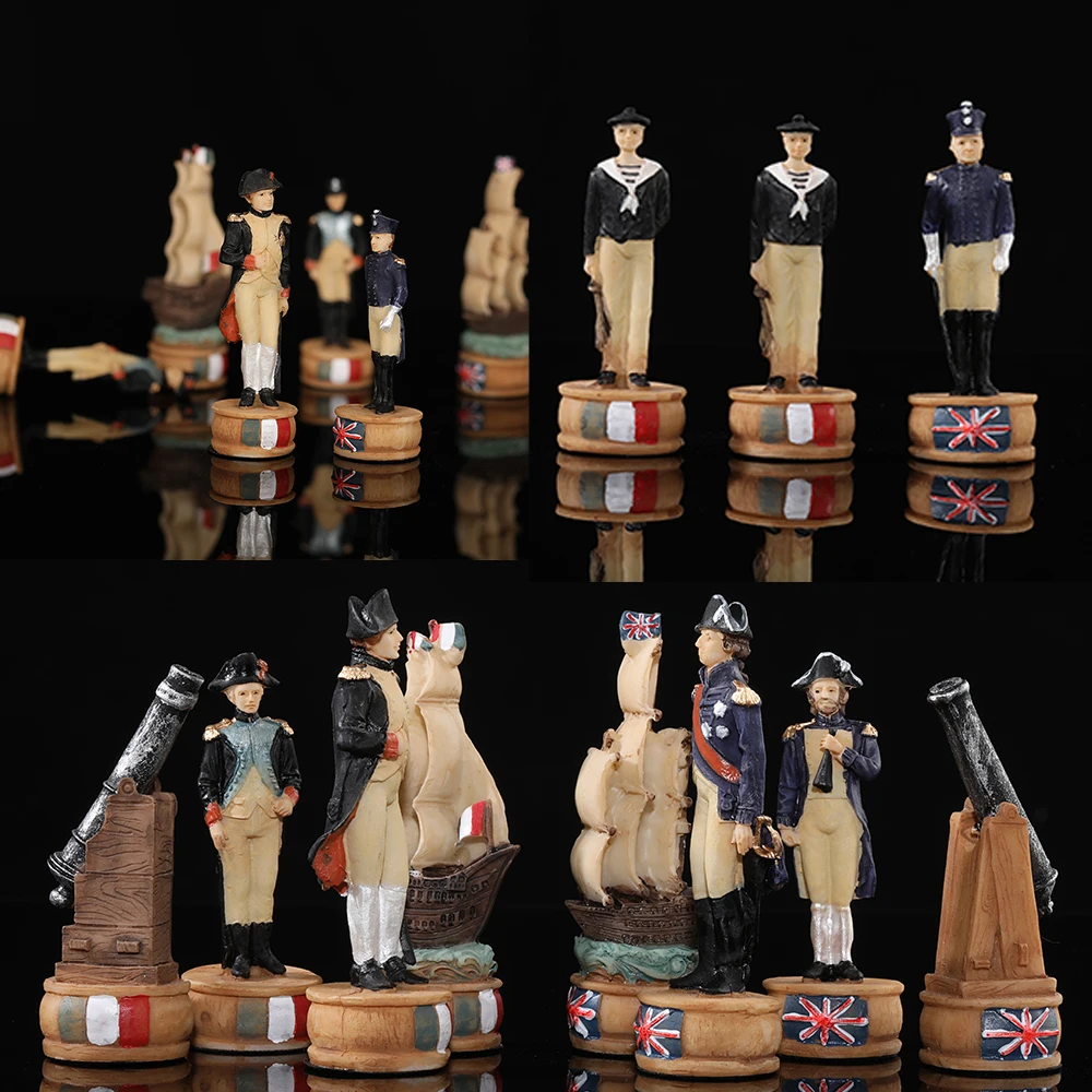 Luxury Chess with 3D Character Design, International Deluxe Chess Set for Lovers and Collectors Puzzle Board Game Card Toy