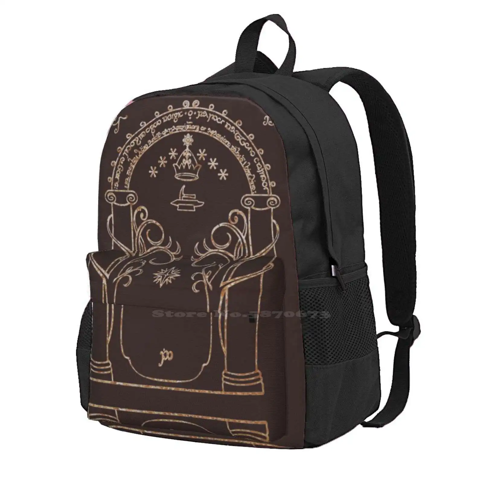 

Gates Of Moria Large Capacity School Backpack Laptop Bags Gandalf Fantasy Frodo Middle Earth Jrr Tolkien Bilbo Aragorn Dragon